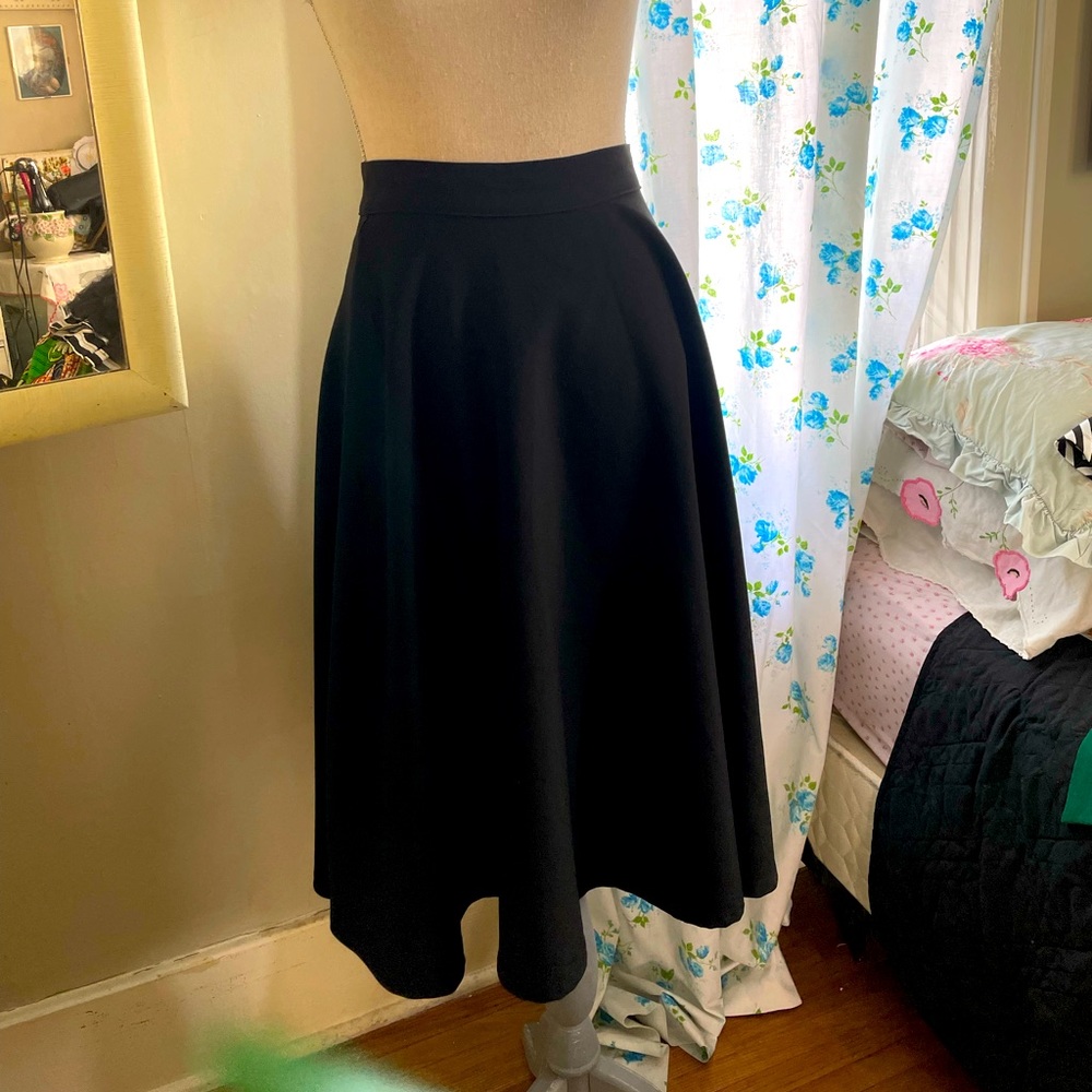 Steady brand clothing black swing skirt
